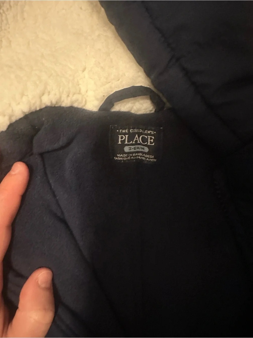 The Children's Place Navy Hooded Puffer Footed One-Piece